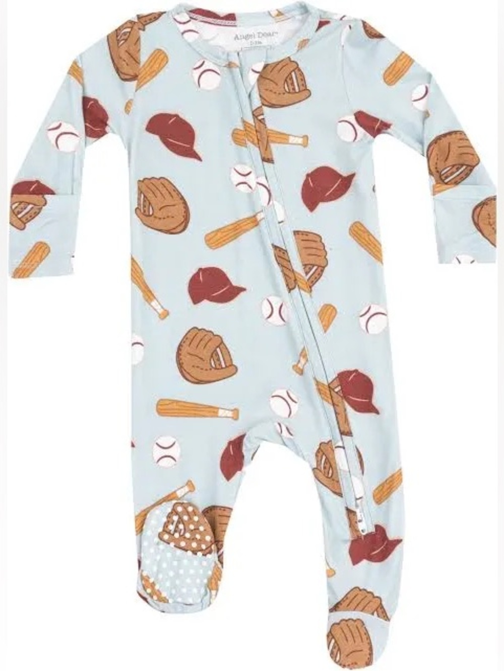 Angel Dear Baseball Zipper Footie